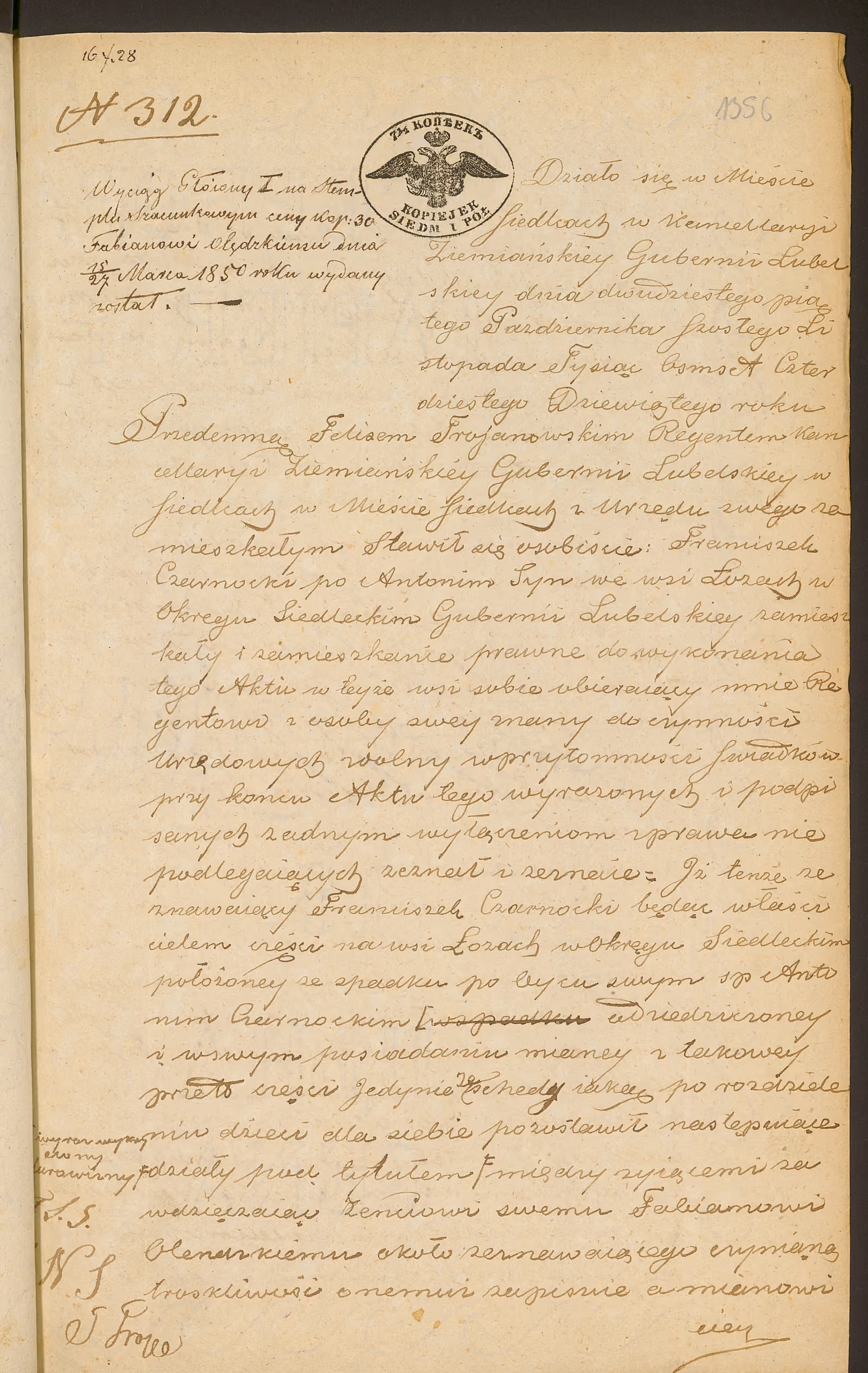 Trojanowski 312/1849, s. 1