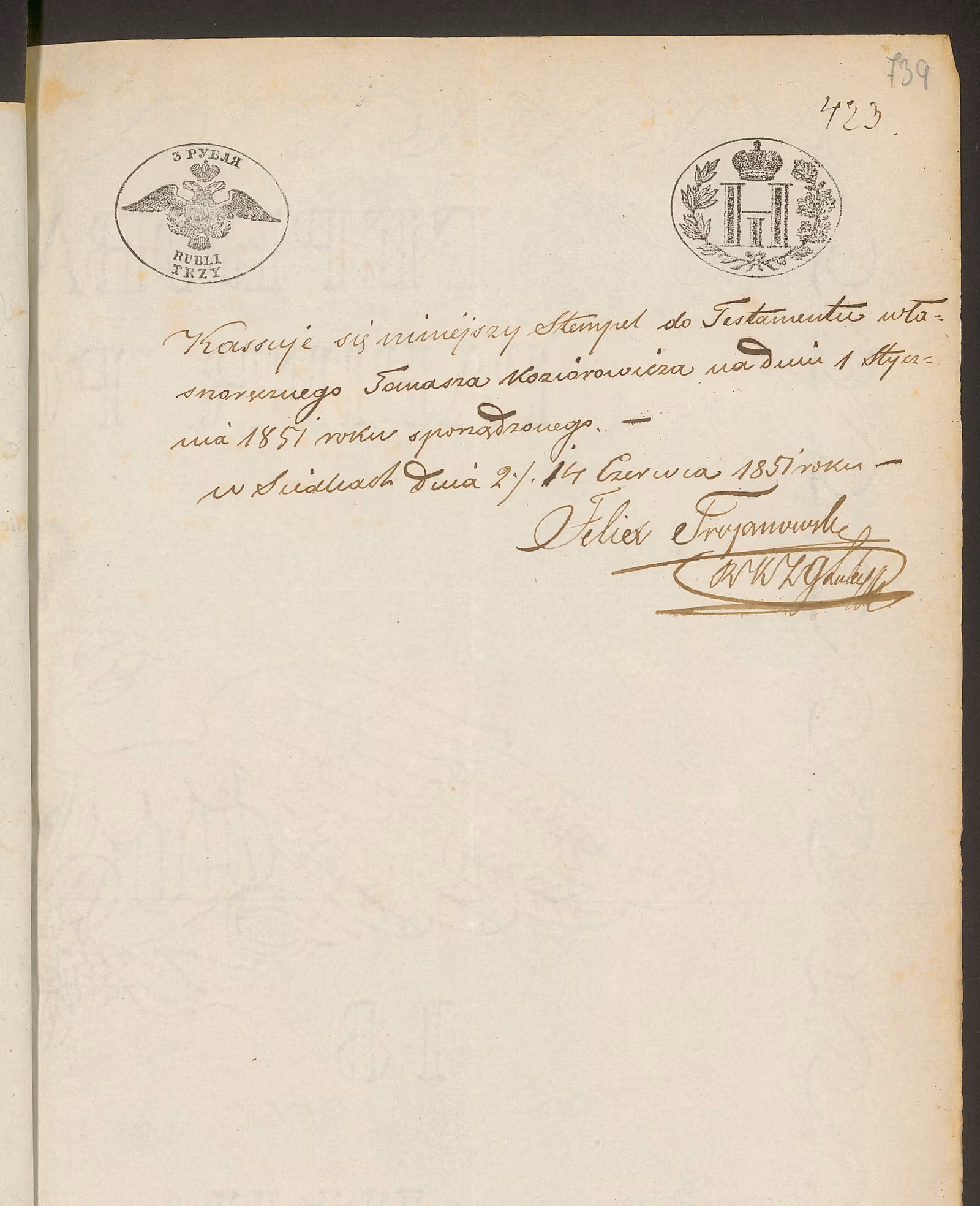 Trojanowski 174/1851, s. 2