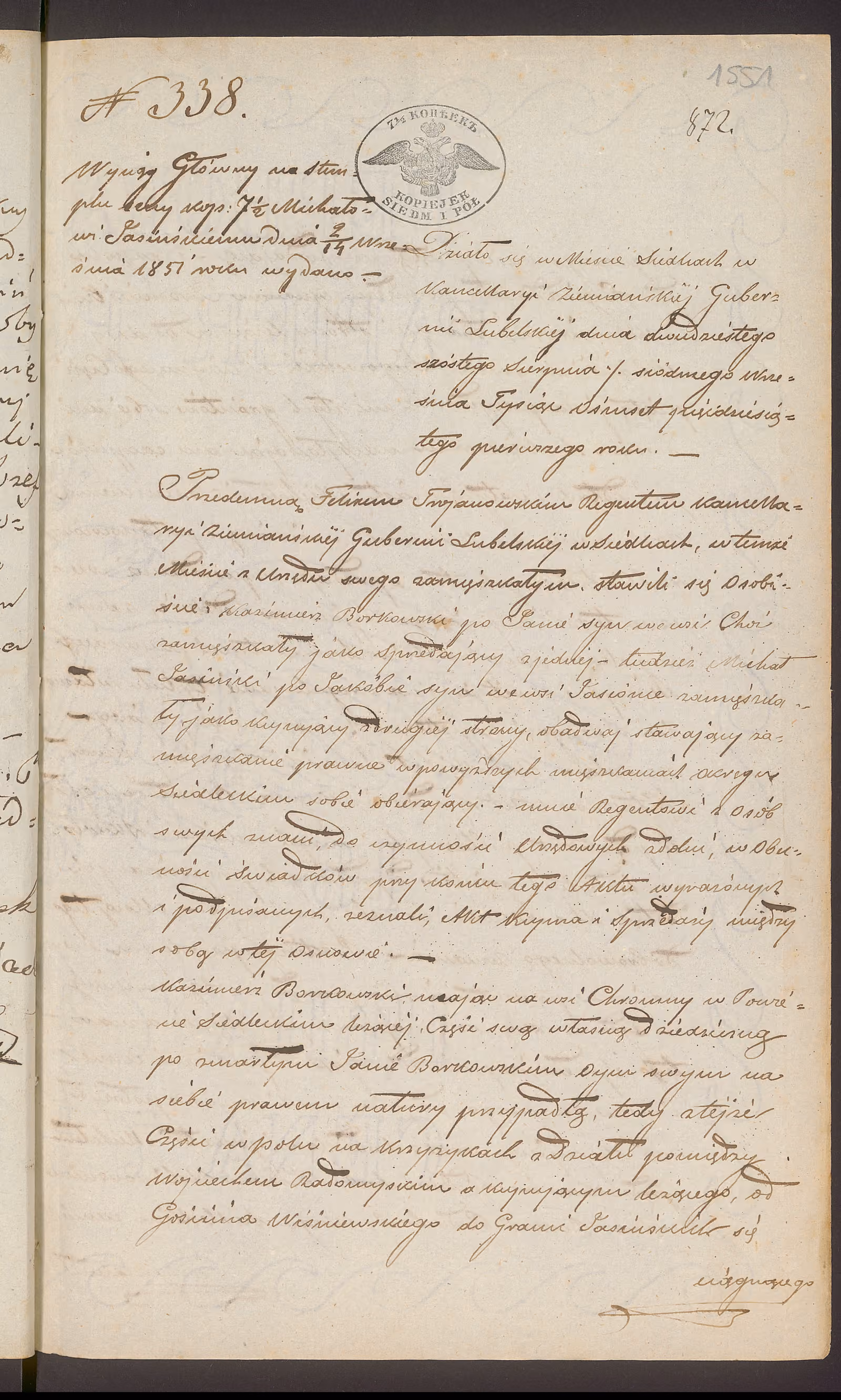 Trojanowski 338/1851, s. 1