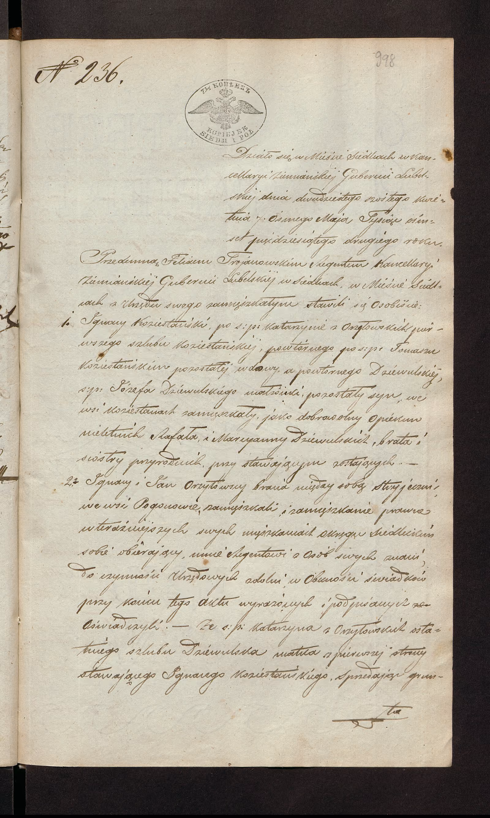 Trojanowski 236/1852, s. 1