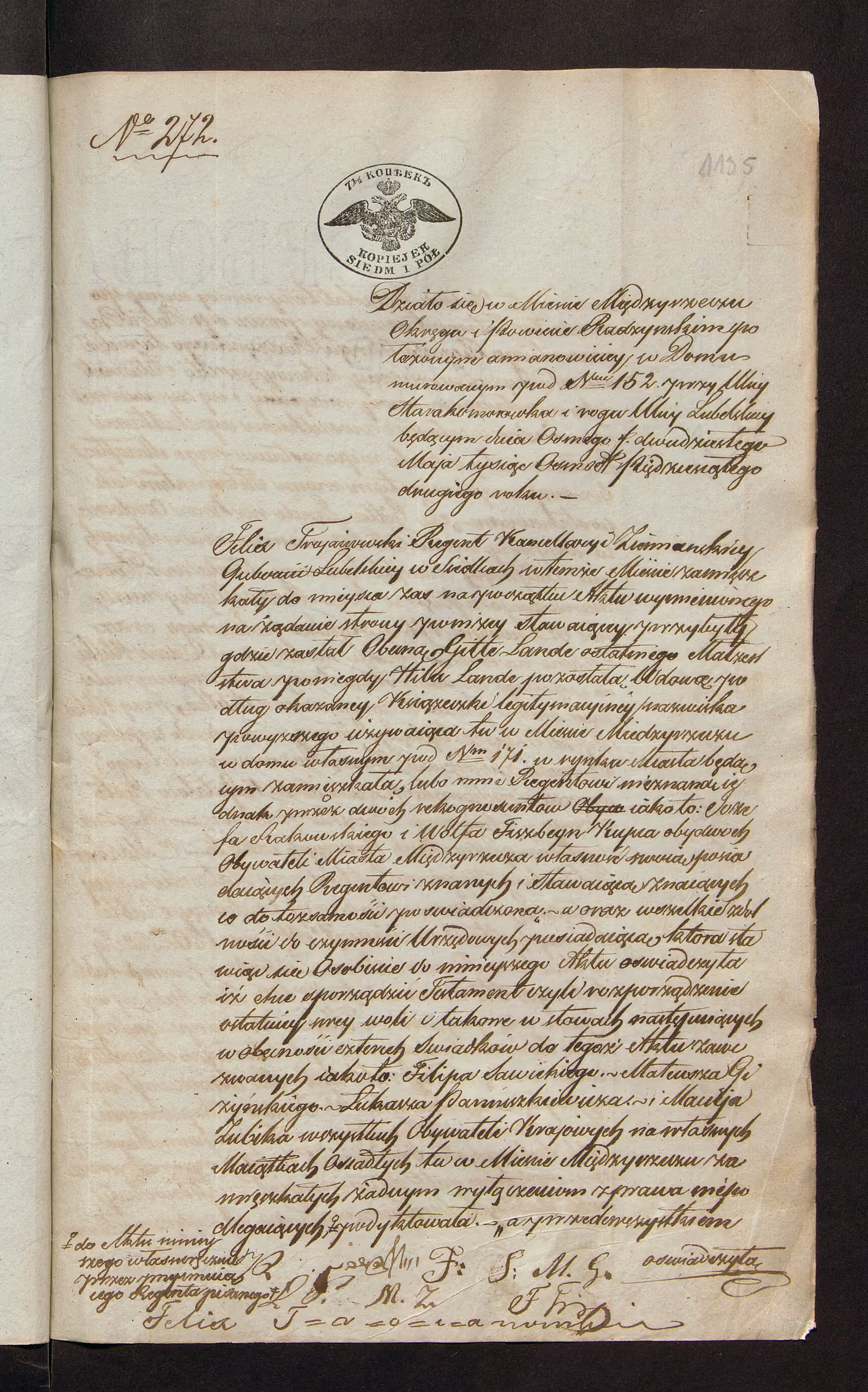 Trojanowski 272/1852, s. 1