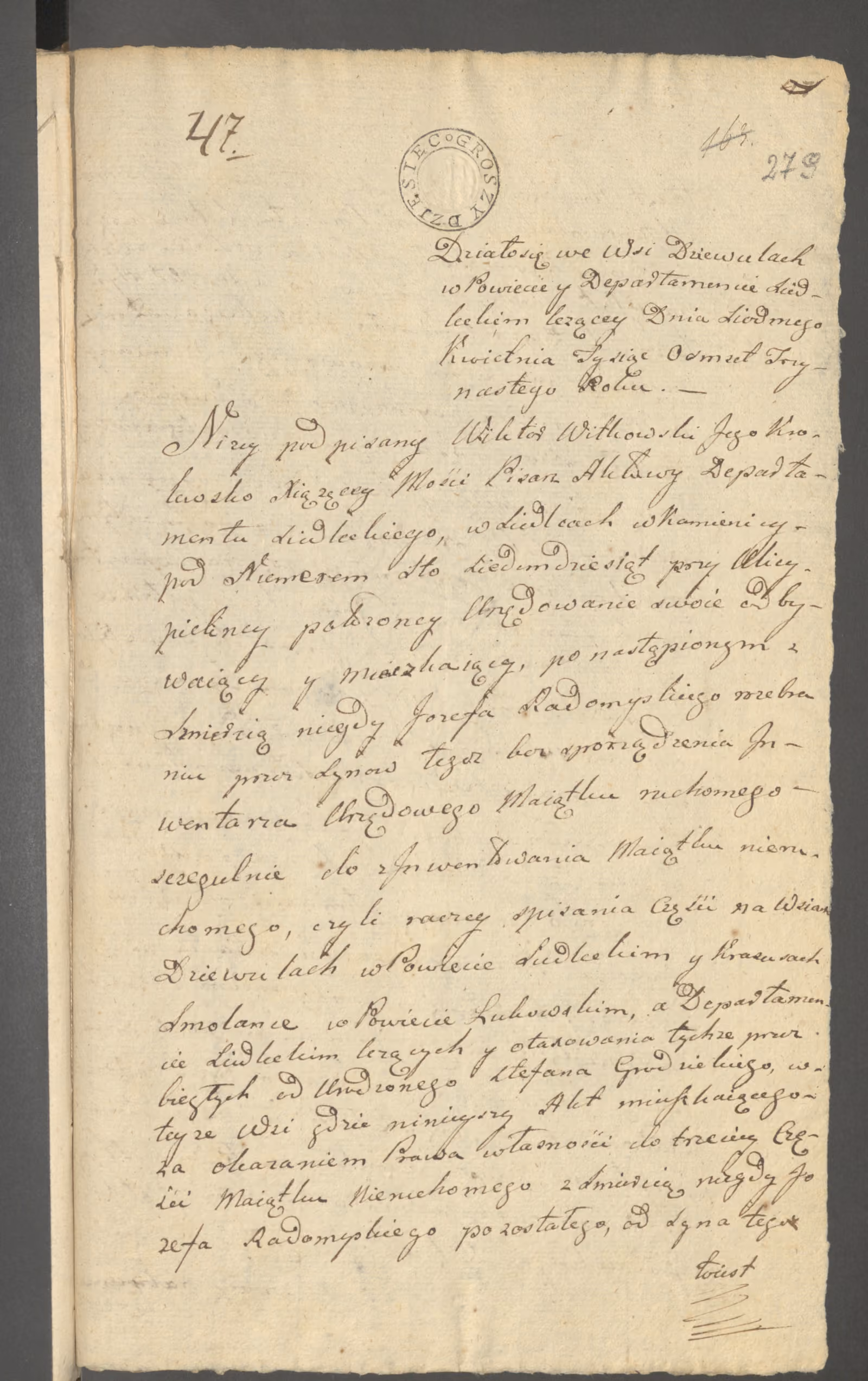 Witkowski 47/1813, s. 1