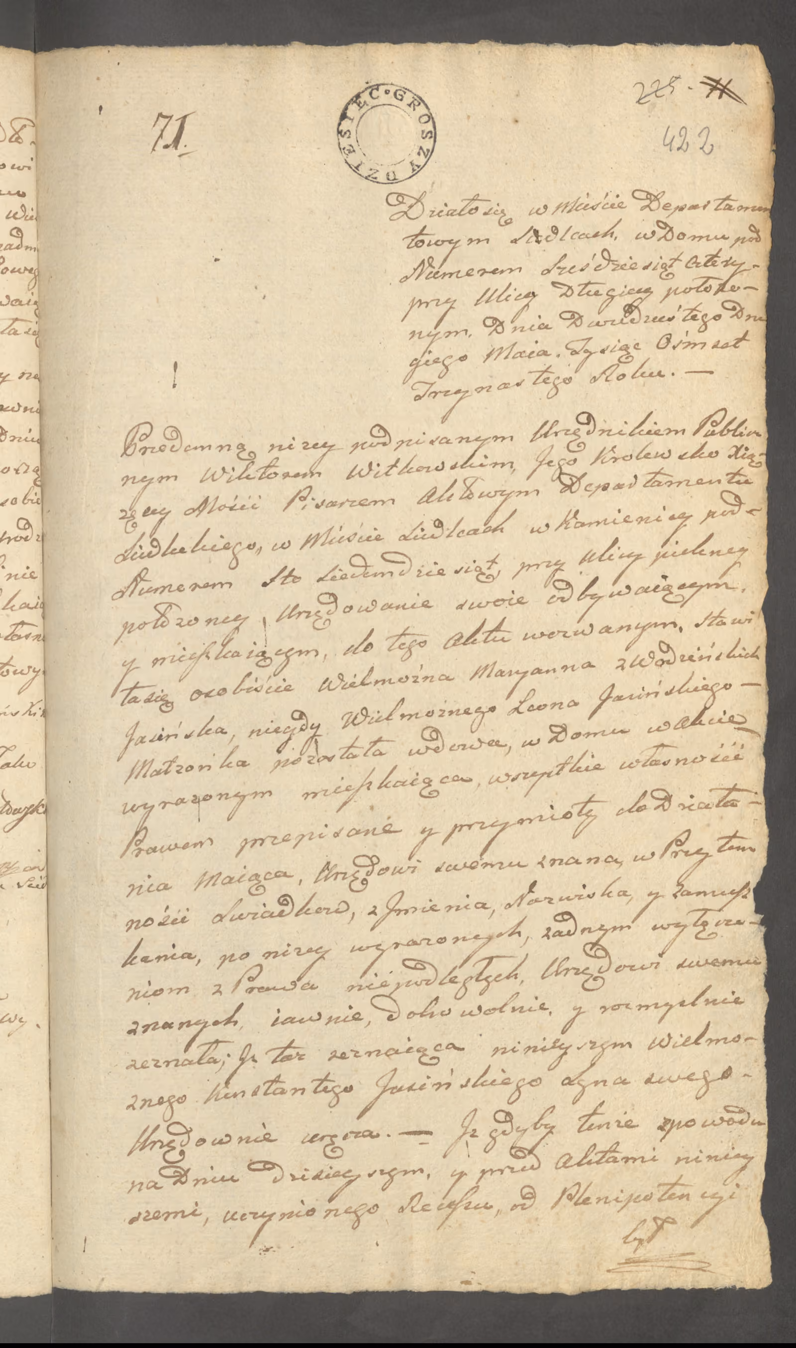 Witkowski 71/1813, s. 1