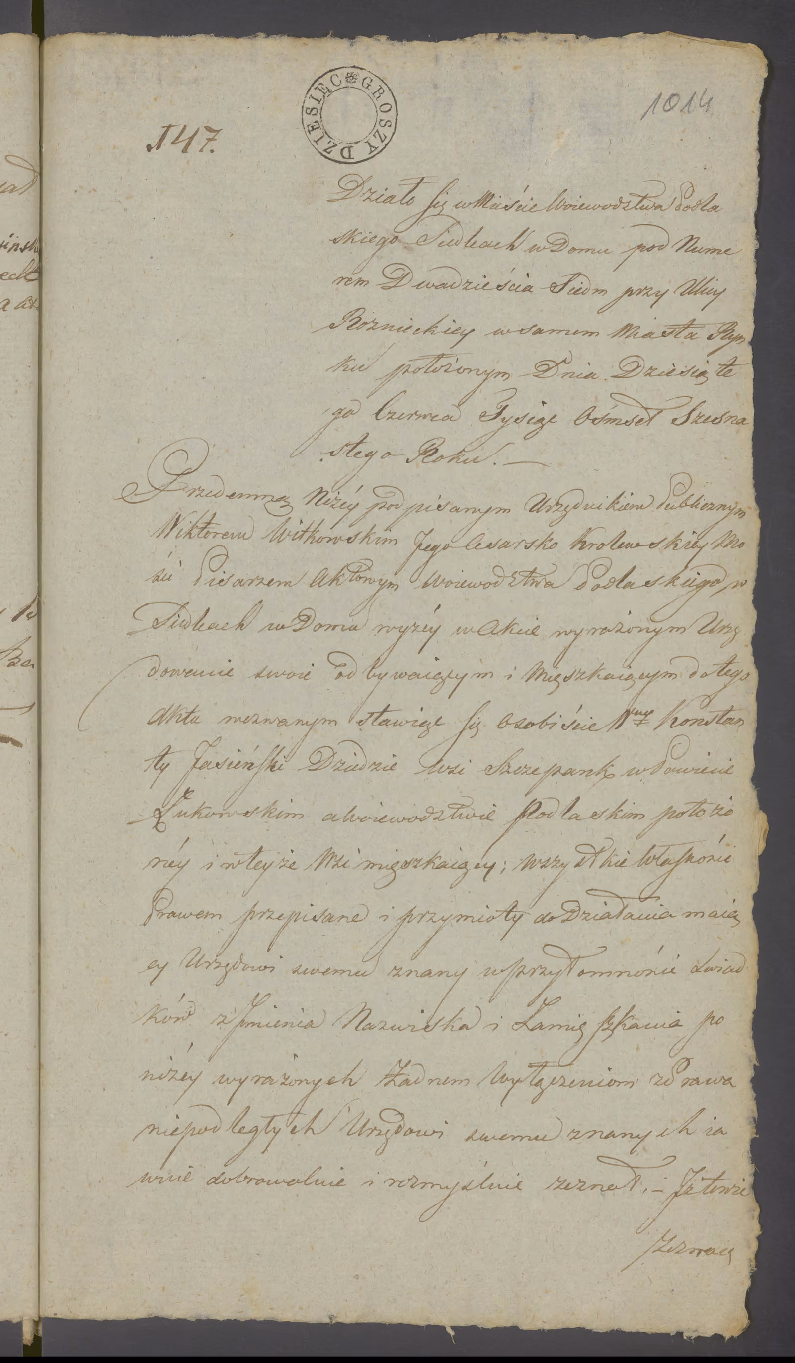 Witkowski 147/1816, s. 1