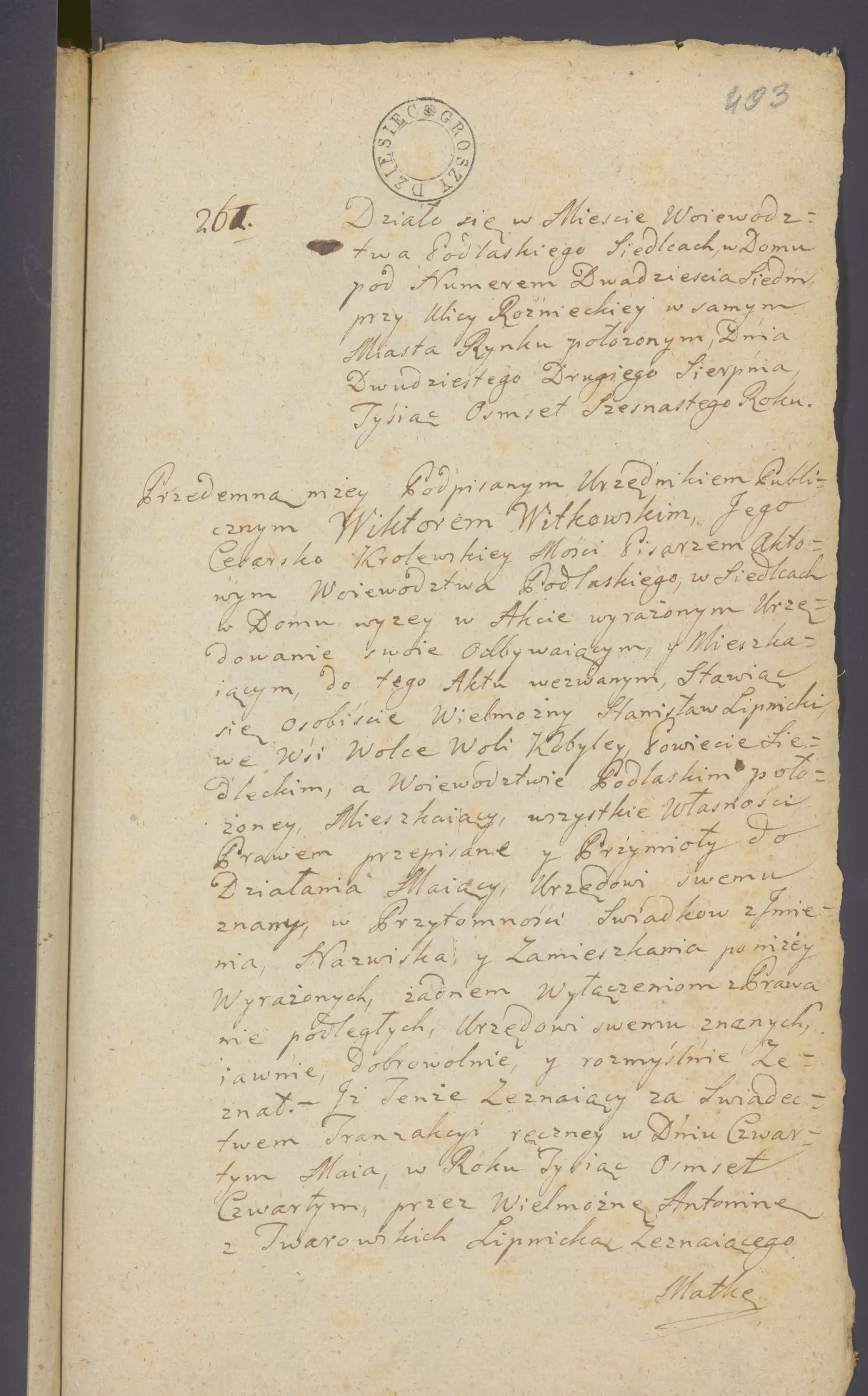 Witkowski 261/1816, s. 1