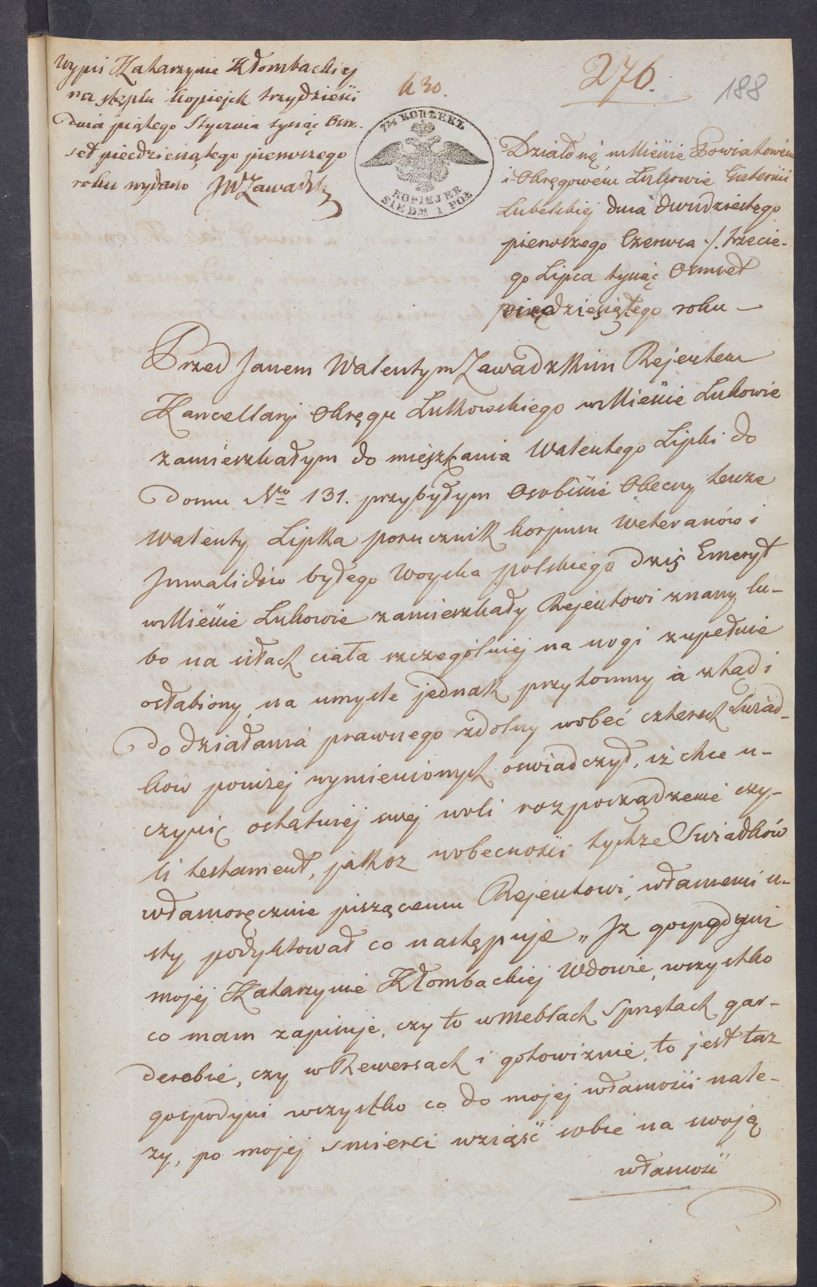 Zawadzki 276/1850, s. 1