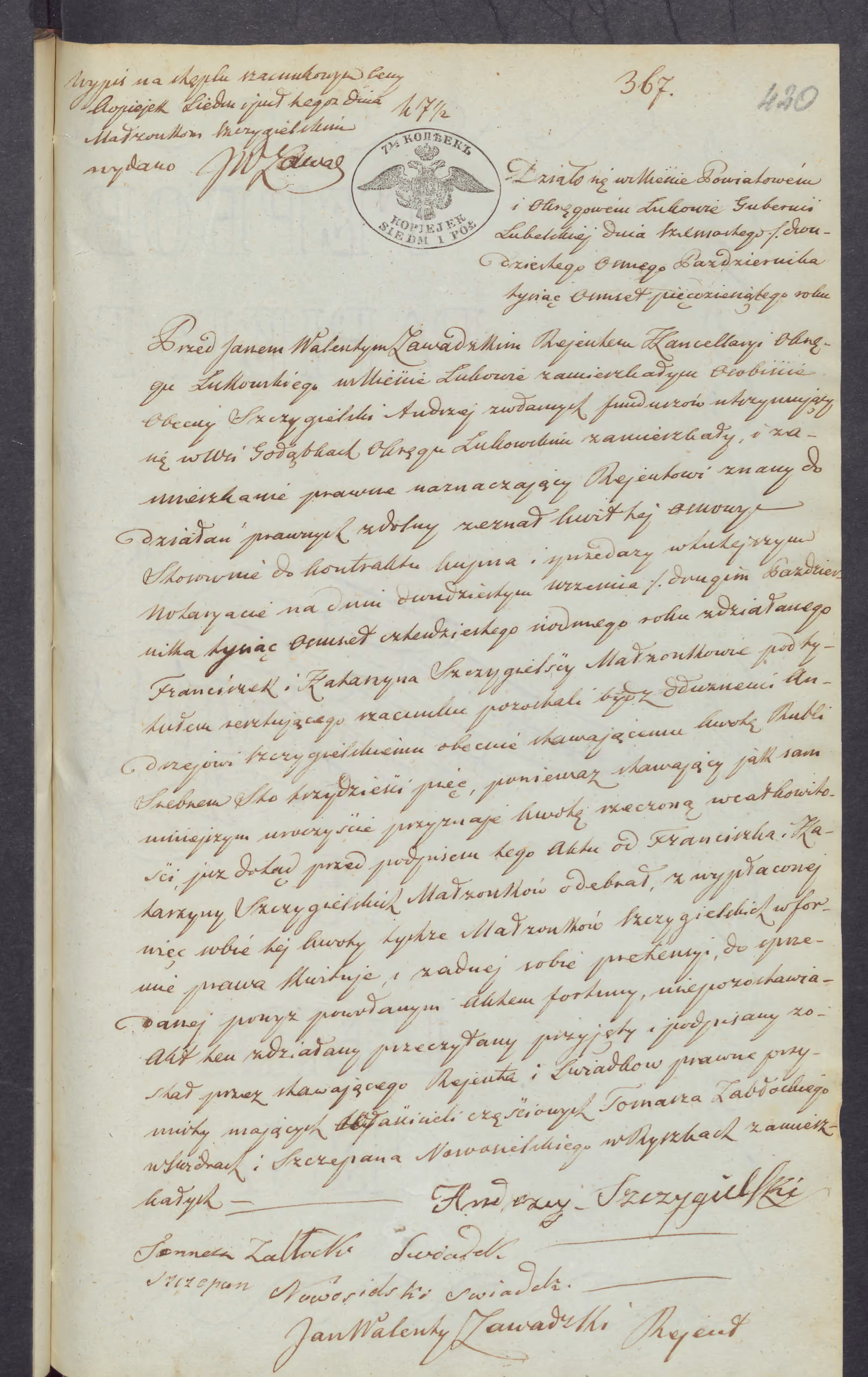 Zawadzki 367/1850, s. 1