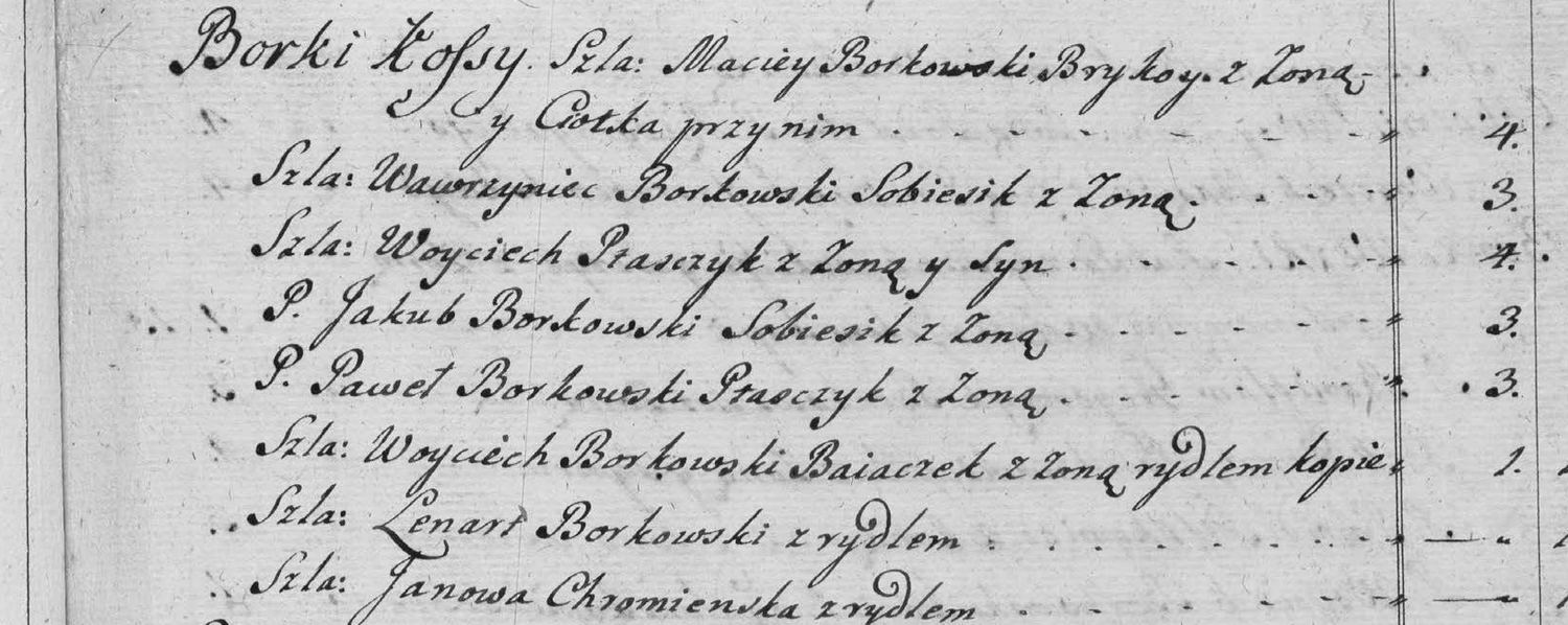 This passage in the manuscript: Borki Kossy