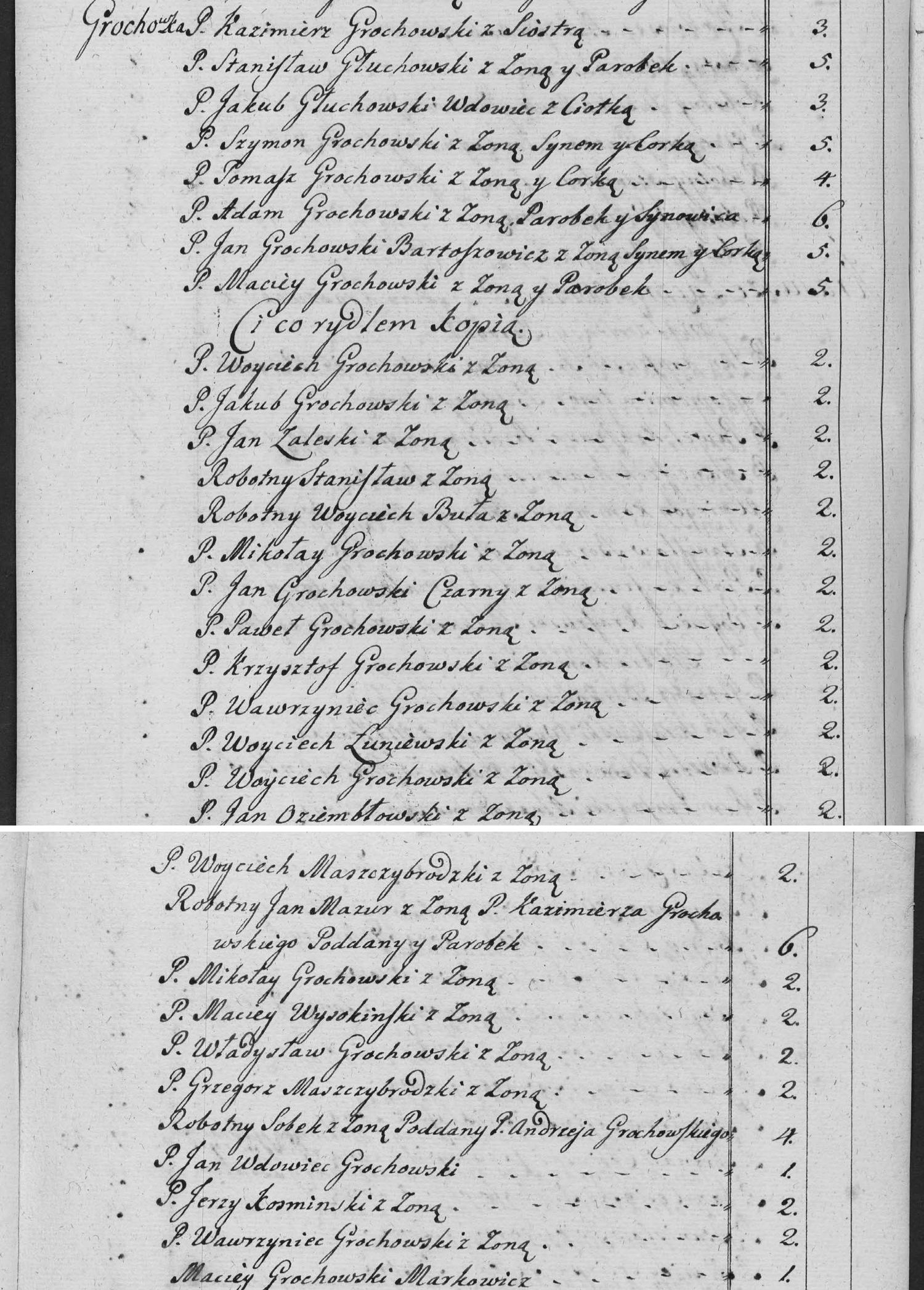 This passage in the manuscript: Grochowka