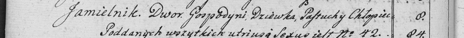 This passage in the manuscript: Jamielnik
