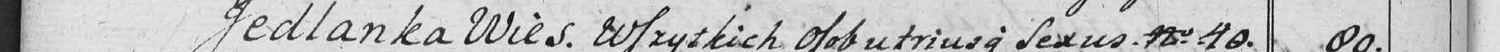 This passage in the manuscript: Jedlanka Wies