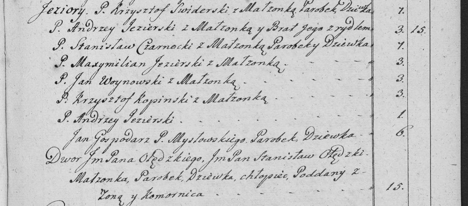 This passage in the manuscript: Jeziory