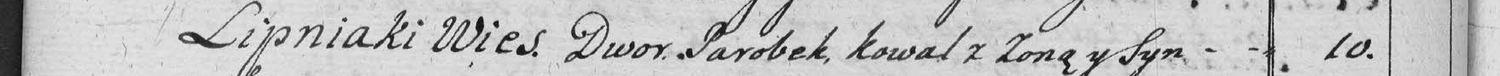 This passage in the manuscript: Lipniaki Wies