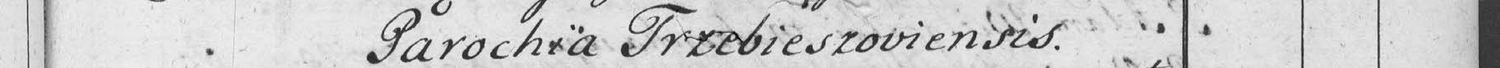This passage in the manuscript: Parochia Trzebieszoviensis