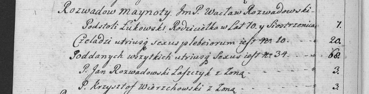 This passage in the manuscript: Rozwadow Maynoty