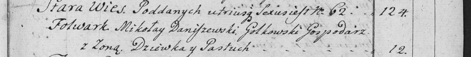This passage in the manuscript: Stara Wies