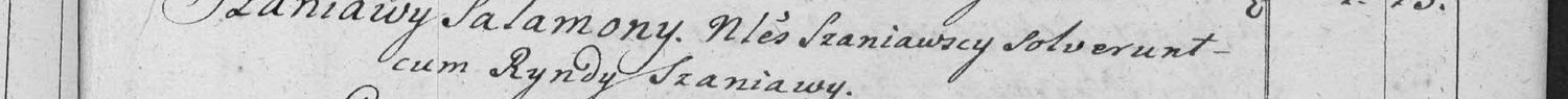 This passage in the manuscript: Szaniawy Salamony