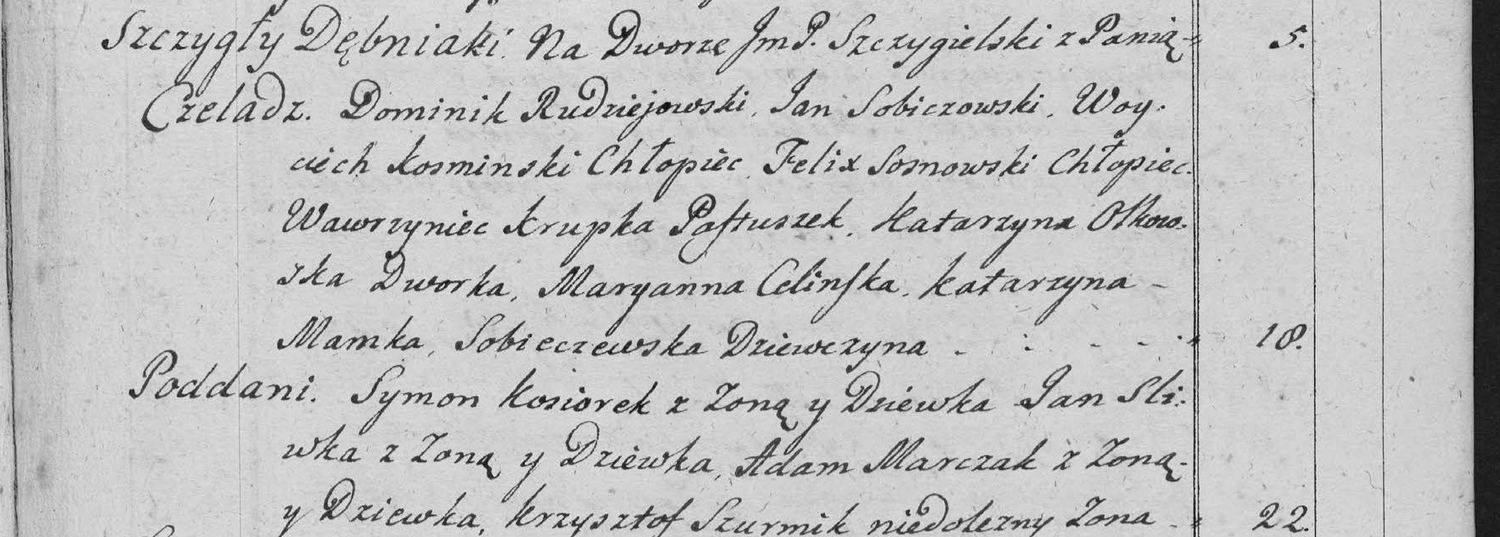 This passage in the manuscript: Szczygły Dębniaki