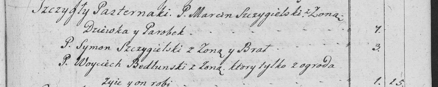 This passage in the manuscript: Szczygły Pasternaki
