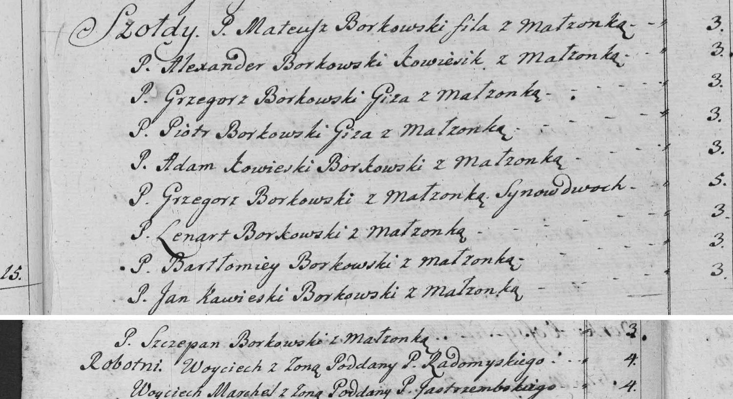 This passage in the manuscript: Szołdy