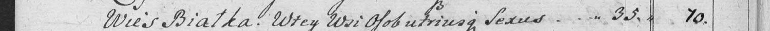 This passage in the manuscript: Wies Białka