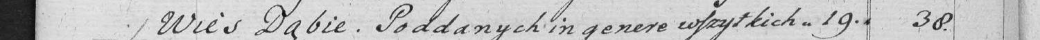 This passage in the manuscript: Wies Dąbie
