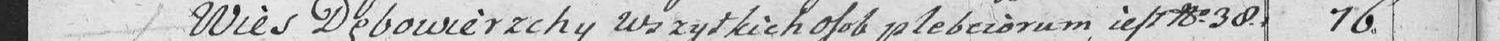 This passage in the manuscript: Wies Dębowierzchy