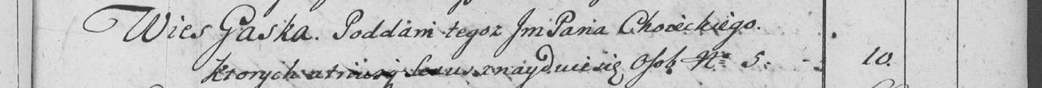 This passage in the manuscript: Wies Gąska