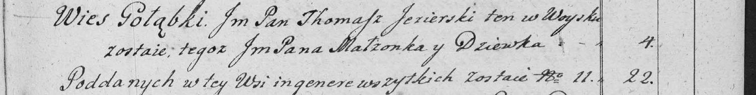 This passage in the manuscript: Wies Gołąbki