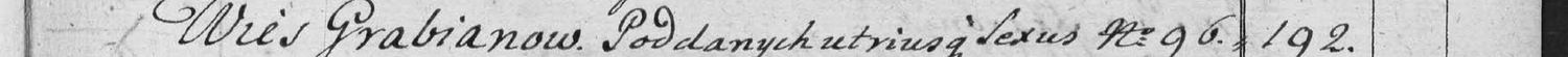 This passage in the manuscript: Wies Grabianow