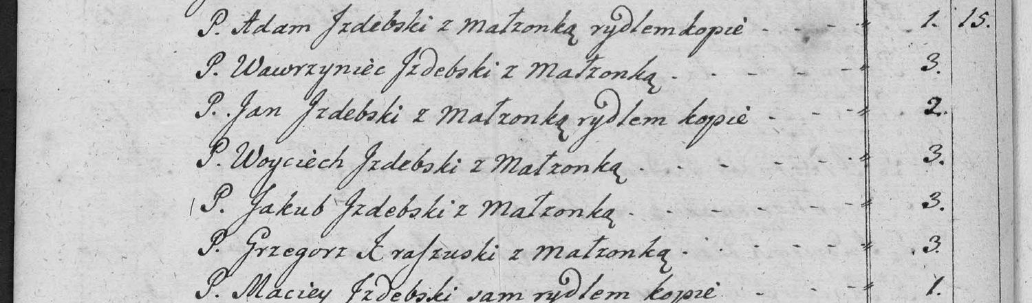 This passage in the manuscript: Wies Jzdebki Błazeie