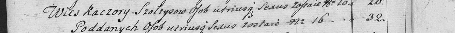 This passage in the manuscript: Wies Kaczory