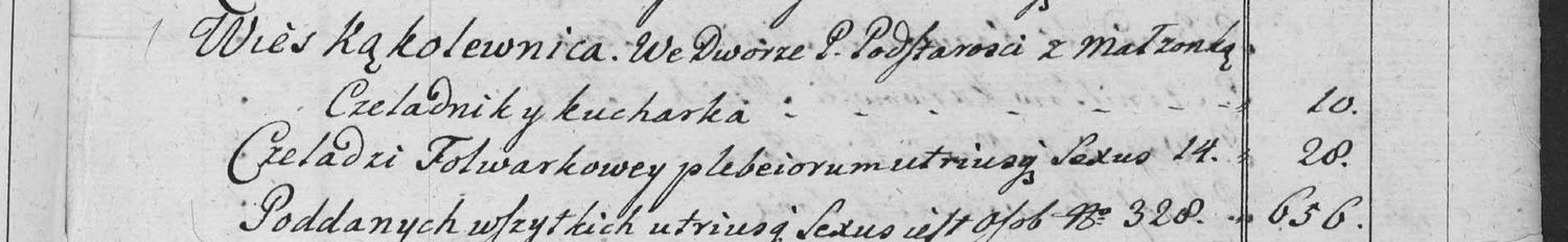 This passage in the manuscript: Wies Kąkolewnica