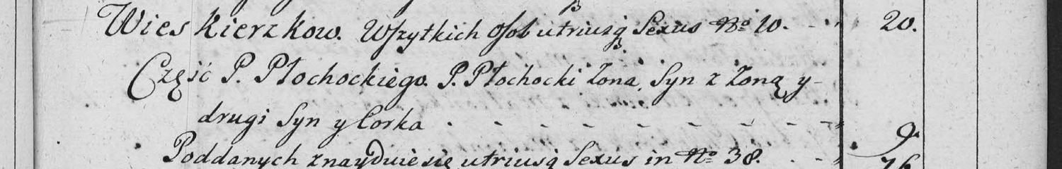 This passage in the manuscript: Wies Kierzkow