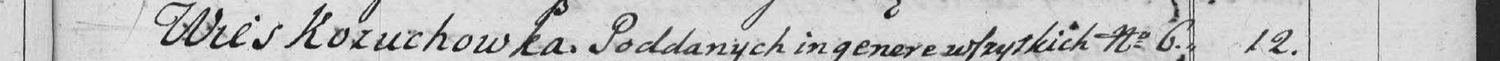 This passage in the manuscript: Wies Kozuchowka