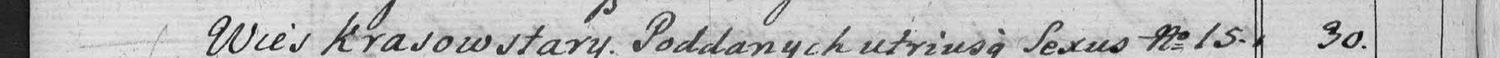 This passage in the manuscript: Wies Krasow stary