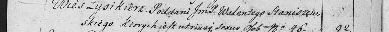 This passage in the manuscript: Wies Łysikierz