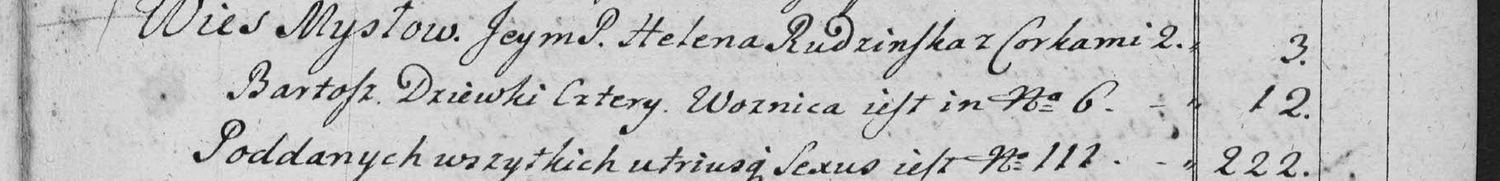 This passage in the manuscript: Wies Mystow