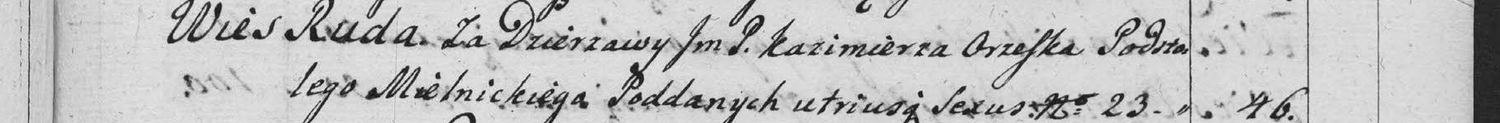 This passage in the manuscript: Wies Ruda