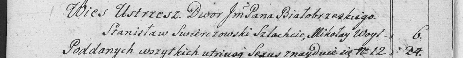 This passage in the manuscript: Wies Ustrzesz
