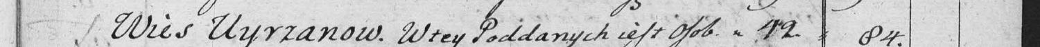 This passage in the manuscript: Wies Uyrzanow