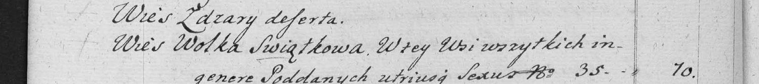 This passage in the manuscript: Wies Wolka Swiątkowa