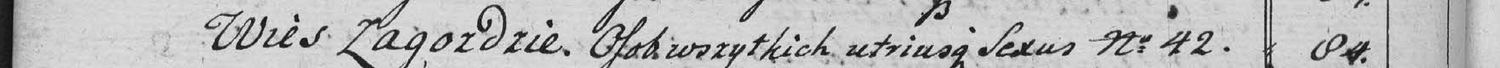 This passage in the manuscript: Wies Zagozdzie
