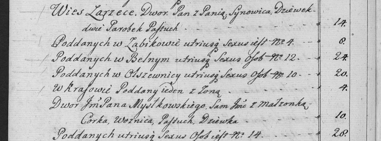 This passage in the manuscript: Wies Zarzece