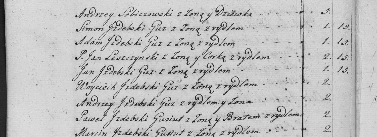 This passage in the manuscript: Wies Zbuczyn