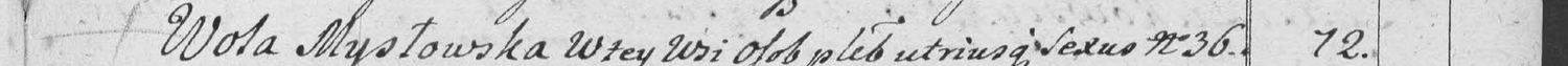 This passage in the manuscript: Wola Mystowska