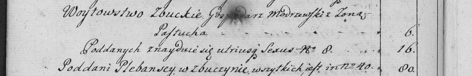 This passage in the manuscript: Woytowstwo Zbuckie