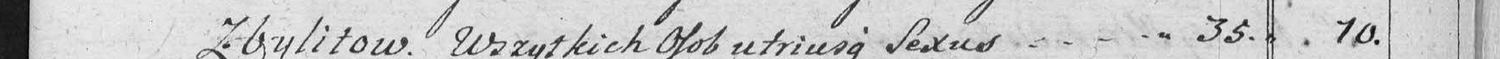 This passage in the manuscript: Zbylitow