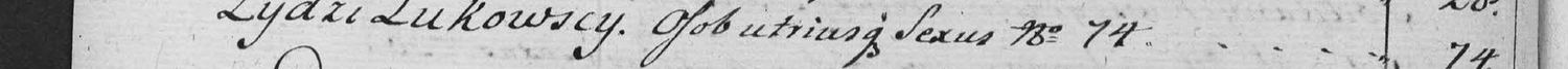 This passage in the manuscript: Zydzi Lukowscy